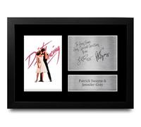 HWC Trading Patrick Swayze & Jennifer Grey Personalised Gift - Signed Autograph Picture, Framed A4 Film Memorabilia with Custom Name Message for Birthday Christmas Wedding