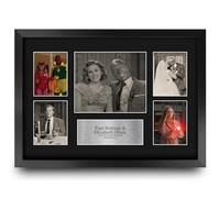 HWC Trading Paul Bettany & Elizabeth Olsen WandaVision Gifts Printed Signed Autograph Presentation Photo Montage Display for TV Show Fans - A3 Framed