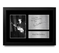 HWC Trading Paul McCartney The Beatles Personalised Gift - Signed Autograph Picture, Framed A4 Music Memorabilia with Custom Name Message for Birthday Christmas Wedding