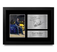 HWC Trading Paul Walker Personalised Gift - Signed Autograph Picture, Framed A4 Film Memorabilia with Custom Name Message for Birthday Christmas Wedding