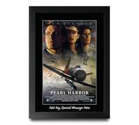 HWC Trading Pearl Harbor Personalised Framed A4 Poster Custom Message | Printed Replica Autographs, Black Frame Made in Our UK Workshop, Stands or Hangs, Memorabilia Gift, Wall Art