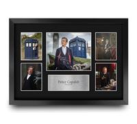 HWC Trading Peter Capaldi Doctor who Gifts Printed Signed Autograph Presentation Photo Montage Display for TV Show Fans - A3 Framed