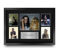 HWC Trading Peter Mayhew Chewbacca Gifts Printed Signed Autograph Picture Display for Movie Memorabilia Fans - A3 Framed