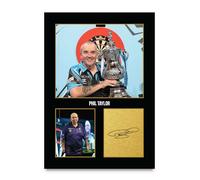 HWC Trading Phil Taylor Gifts Printed Signed Autograph Picture for Darts Memorabilia Fans - A4 Print Only (ID-009159)