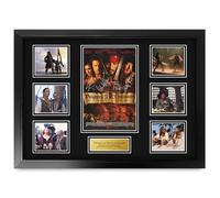 HWC Trading Pirates of the Caribbean 1 The Curse Of The Black Pearl Gifts Printed Signed Autograph Picture for Movie Memorabilia Fans - A2 Framed