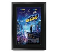 HWC Trading Pokemon Detective Pikachu (2019) Ryan Reynolds Gifts Printed Poster Signed Autograph Picture for Movie Memorabilia Fans - A3 Framed