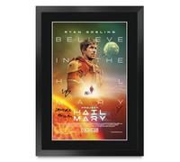 HWC Trading Project Hail Mary Gifts Printed Poster Signed Autograph Picture for Movie Memorabilia Fans - A3 Framed (ID-006209)