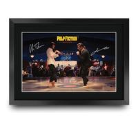 HWC Trading Pulp Fiction Scene 2 Gifts Printed Signed Autograph Picture for Movie Memorabilia Fans - A3 Framed