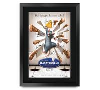 HWC Trading Ratatouille Gifts Printed Poster Signed Autograph Picture for Movie Memorabilia Fans - A3 Framed