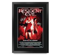 HWC Trading Resident Evil 1 Milla Jovovich Gifts Printed Poster Signed Autograph Picture for Movie Memorabilia Fans - A3 Framed