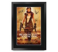 HWC Trading Resident Evil 3 Extinction Milla Jovovich Gifts Printed Poster Signed Autograph Picture for Movie Memorabilia Fans - A3 Framed