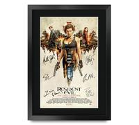 HWC Trading Resident Evil 6 The Final Chapter Milla Jovovich Gifts Printed Poster Signed Autograph Picture for Movie Memorabilia Fans - A3 Framed