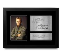 HWC Trading Richard Dean Stargate SG-1 Personalised Gift - Signed Autograph Picture, Framed A4 Film & TV Memorabilia with Custom Name Message for Birthday Christmas Wedding