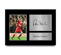 HWC Trading Robbie Fowler Gift Signed A4 Printed Autograph Gifts Photo Display