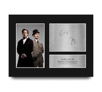 HWC Trading Robert Downey Jr & Jude Law Sherlock Holmes Gifts Printed Signed Autograph Picture for Movie Memorabilia Fans - A4