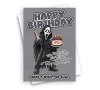 HWC Trading Roger L. Jackson Ghost Face Birthday Card, Movie Greeting Card | Blank Inside for Your Own Message, Matching Envelope, Printed in the UK, Gift for Him or Her