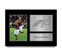 HWC Trading Roma Gifts Francesco Totti Gift Signed A4 Printed Autograph Photo Display