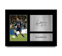 HWC Trading Ronaldinho Paris Blue and Reds Gifts Printed Signed Autograph Picture for Football Fans and Supporters - A4