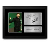 HWC Trading Ronnie O'Sullivan Personalised Gift - Signed Autograph Picture, Framed A4 Football Memorabilia with Custom Name Message for Birthday Christmas Wedding