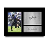 HWC Trading Roquan Smith Baltimore Ravens Gifts Printed Signed Autograph Picture for American Rules Football Memorabilia Fans - A4