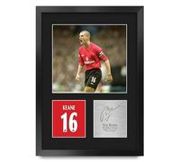 HWC Trading Roy Keane Gifts Printed Signed Autograph Picture for Football Fans and Supporters - A3 Portrait Framed