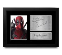 HWC Trading Ryan Reynolds Personalised Gift - Signed Autograph Picture, Framed A4 Film Memorabilia with Custom Name Message for Birthday Christmas Wedding