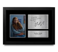 HWC Trading Sadie Sink Personalised Gift - Signed Autograph Picture, Framed A4 TV Memorabilia with Custom Name Message for Birthday Christmas Wedding