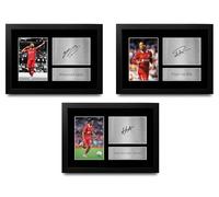 HWC Trading Salah, Alexander-Arnold & Van-Dijk Liverpool Gifts Printed Signed Autograph Pictures for Football Fans and Supporters - A4 Framed