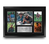 HWC Trading Sam Neill & Laura Dern Jurassic Park Gifts Printed Signed Autograph Picture Display for Movie Memorabilia Fans - A3 Framed
