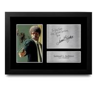 HWC Trading Samuel L Jackson Personalised Gift - Signed Autograph Picture, Framed A4 Film Memorabilia with Custom Name Message for Birthday Christmas Wedding