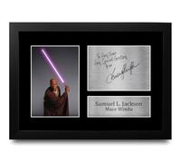HWC Trading Samuel L Jackson Personalised Gift - Signed Autograph Picture, Framed A4 Film Memorabilia with Custom Name Message for Birthday Christmas Wedding
