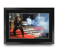 HWC Trading Scarface Scene 1 Al Pacino Gifts Printed Signed Autograph Picture for Movie Memorabilia Fans - A3 Framed