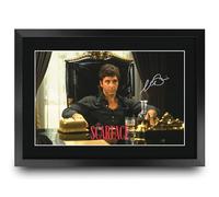 HWC Trading Scarface Scene 2 Al Pacino Gifts Printed Signed Autograph Picture for Movie Memorabilia Fans - A3 Framed