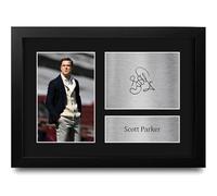 HWC Trading Scott Parker Burnley Manager Gifts Printed Signed Autograph Picture for Football Fans and Supporters - A4 Framed