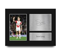 HWC Trading Sean Long St Helens Gifts Printed Signed Autograph Picture for Rugby League Fans - A4