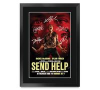 HWC Trading Send Help Gifts Printed Poster Signed Autograph Picture for Movie Memorabilia Fans - A3 Framed (ID-006213)