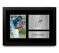 HWC Trading Sergio Garcia Gift Signed FRAMED A4 Printed Autograph Golf Gifts Photo Display