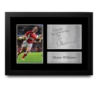 HWC Trading Shane Williams Wales Personalised Gift - Signed Autograph Picture, Framed A4 Entertainment Memorabilia with Custom Name Message for Birthday Christmas Wedding