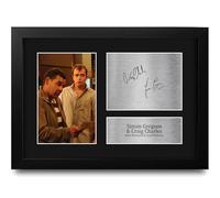 HWC Trading Simon Gregson & Craig Charles Coronation Street Gifts Printed Signed Autograph Picture for TV Show Fans - A4 Framed