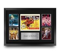 HWC Trading Singin' in the Rain Gifts Printed Signed Autograph Presentation Display Montage for Movie Memorabilia Fans - A3 Framed