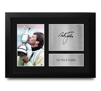 HWC Trading Sir Nick Faldo Gifts Printed Signed Autograph Picture for Golf Memorabilia Fans - A4 Framed
