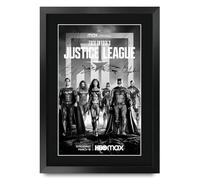 HWC Trading Snyder Cut Justice League Affleck, Gadot, Cavill Gifts Printed Poster Signed Autograph Picture for Movie Memorabilia Fans - A3 Framed