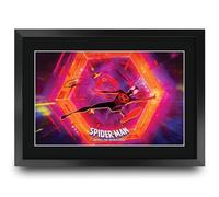 HWC Trading Spider-Man Across the Spider-Verse Scene 2 Gifts Printed Signed Autograph Picture for Movie Memorabilia Fans - A3 Framed