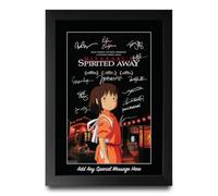 HWC Trading Spirited Away Personalised Framed A4 Poster Custom Message | Printed Replica Autographs, Black Frame Made in Our UK Workshop, Stands or Hangs, Memorabilia Gift, Wall Art