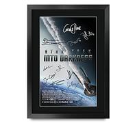 HWC Trading Star Trek Into Darkness The Cast Gifts Printed Poster Signed Autograph Picture for Movie Memorabilia Fans - A3 Framed