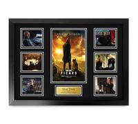 HWC Trading Star Trek Picard Patrick Stewart Gifts Printed Signed Autograph Poster for TV Memorabilia Fans - A2 Framed