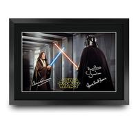 HWC Trading Star Wars 4 (New Hope) Scene 2 Gifts Printed Signed Autograph Picture for Movie Memorabilia Fans - A3 Framed
