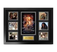 HWC Trading Star Wars Episode 1 Phantom Menace Liam Neeson, Ewan McGregor Gifts Printed Signed Autograph Picture for Movie Memorabilia Fans - A2 Framed