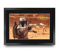HWC Trading Star Wars Episode 2 - Attack of the clones Scene 2 Gifts Printed Signed Autograph Picture for Movie Memorabilia Fans - A3 Framed