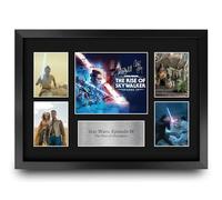 HWC Trading Star Wars Episode 9 The Rise of Skywalker Gifts Printed Signed Autograph Presentation Display Montage for Movie Memorabilia Fans - A3 Framed